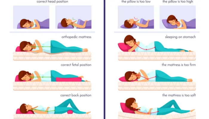 varios  sleeping positions